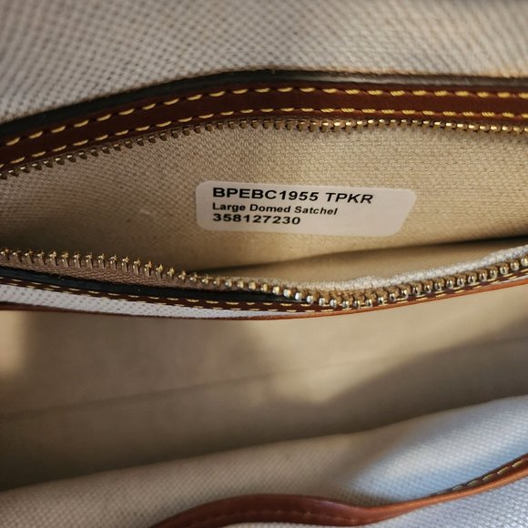 Dooney & Bourke Large Domed Satchel Taupe Purse NWT - Picture 8 of 16